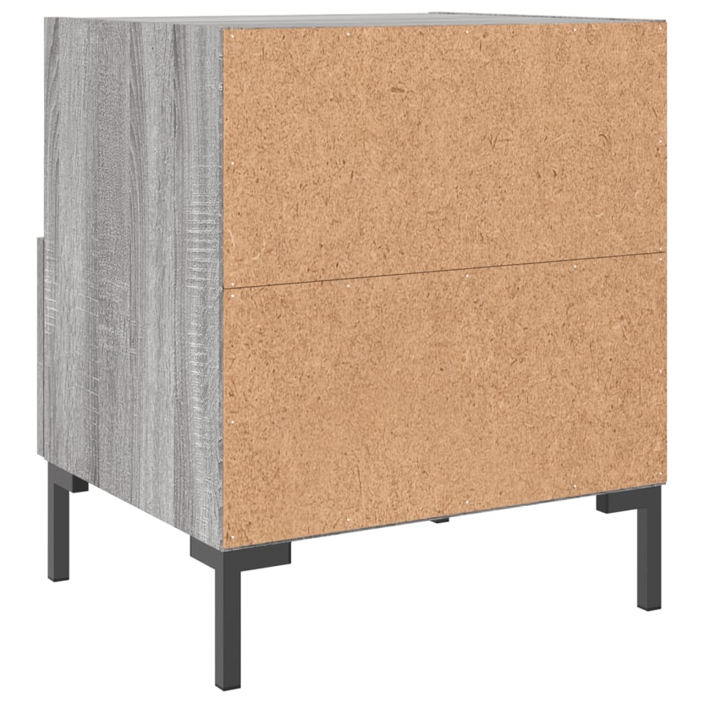 Comodini 2 pz Grigio Sonoma 40x35x47,5 cm in Legno Multistrato 827449