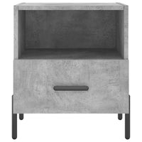 Comodino Grigio Cemento 40x35x47,5 cm in Legno Multistrato 827460