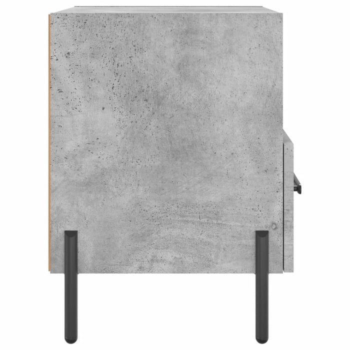 Comodino Grigio Cemento 40x35x47,5 cm in Legno Multistrato 827460