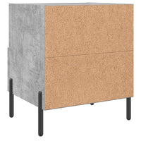 Comodino Grigio Cemento 40x35x47,5 cm in Legno Multistrato 827460