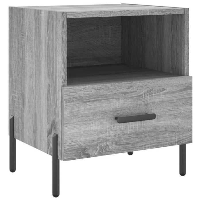 Comodino Grigio Sonoma 40x35x47,5 cm in Legno Multistratocod mxl 129235