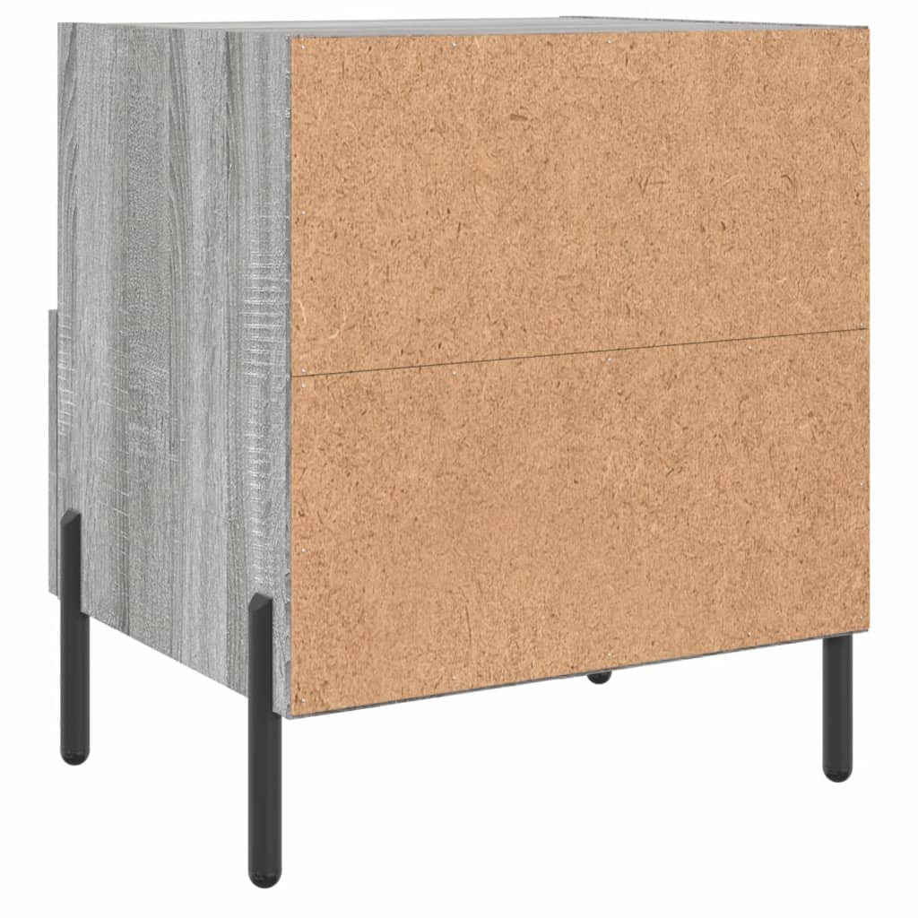 Comodino Grigio Sonoma 40x35x47,5 cm in Legno Multistrato 827464