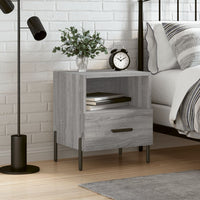 Comodino Grigio Sonoma 40x35x47,5 cm in Legno Multistratocod mxl 129235