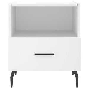 Comodino Bianco 40x35x47,5 cm in Legno Multistrato 827468