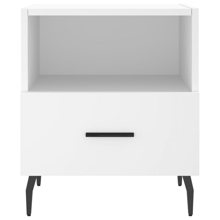 Comodino Bianco 40x35x47,5 cm in Legno Multistrato 827468