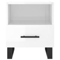 Comodini 2 pz Bianco Lucido 40x35x47,5 cm in Legno Multistrato 827489