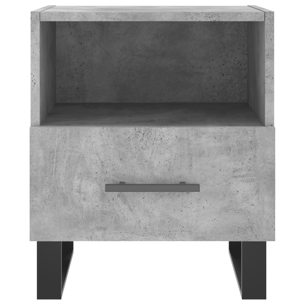 Comodino Grigio Cemento 40x35x47,5 cm in Legno Multistrato 827492