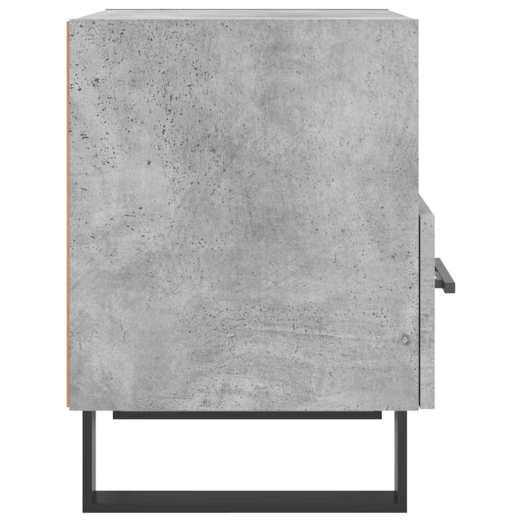 Comodino Grigio Cemento 40x35x47,5 cm in Legno Multistrato 827492