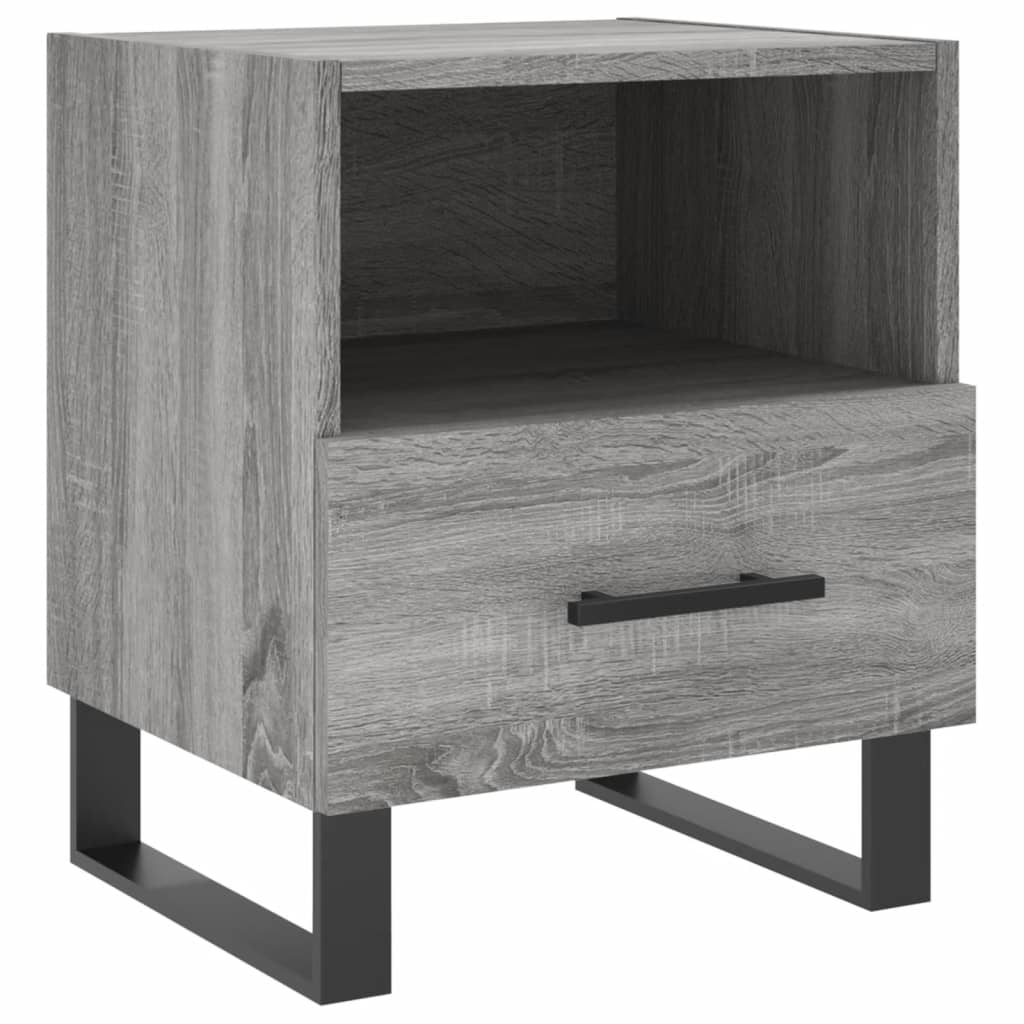 Comodini 2 pz Grigio Sonoma 40x35x47,5 cm in Legno Multistrato 827497