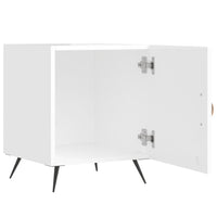 Comodino Bianco Lucido 40x40x50 cm in Legno Multistratocod mxl 79665