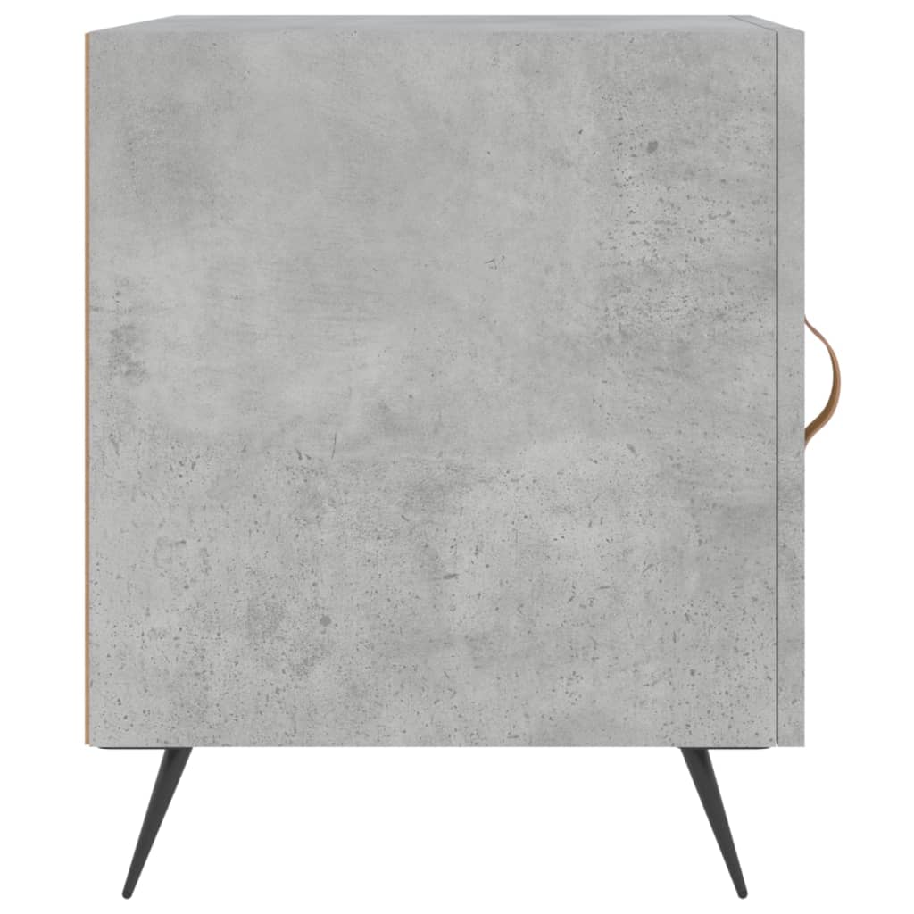 Comodino Grigio Cemento 40x40x50 cm in Legno Multistrato 827508