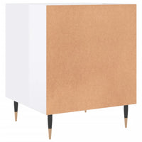 Comodini 2 pz Bianco Lucido 40x40x50 cm in Legno Multistrato 827521