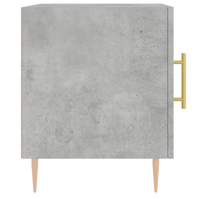 Comodino Grigio Cemento 40x40x50 cm in Legno Multistrato 827540