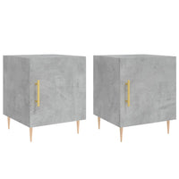 Comodini 2 pz Grigio Cemento 40x40x50 cm in Legno Multistrato 827541