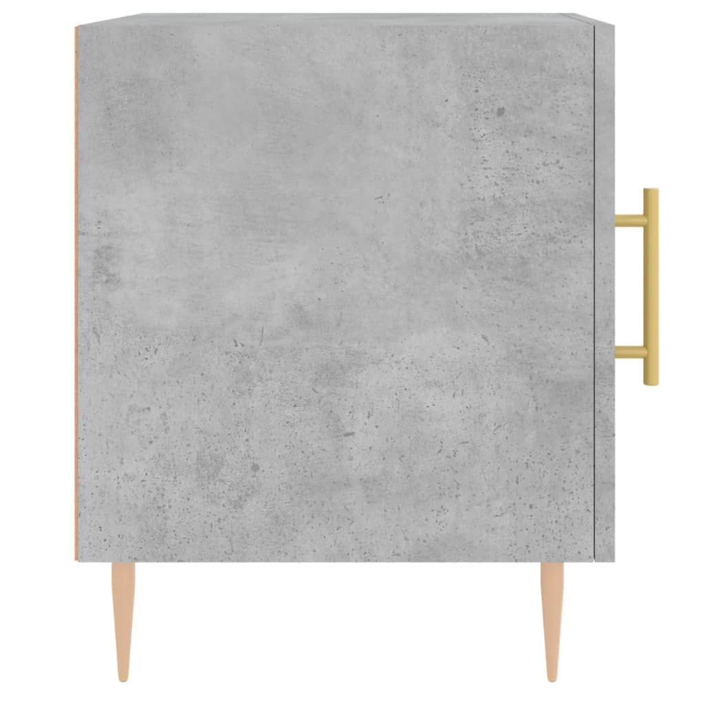 Comodini 2 pz Grigio Cemento 40x40x50 cm in Legno Multistrato 827541