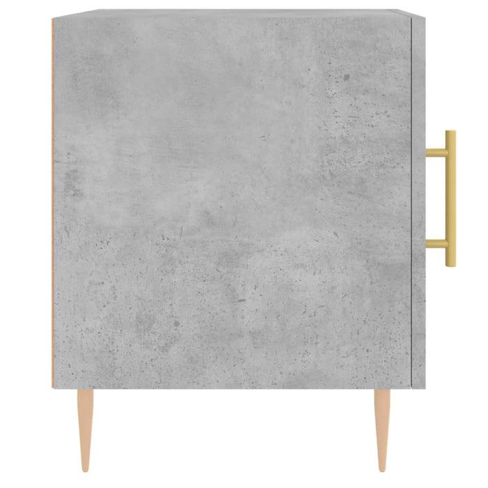 Comodini 2 pz Grigio Cemento 40x40x50 cm in Legno Multistrato 827541