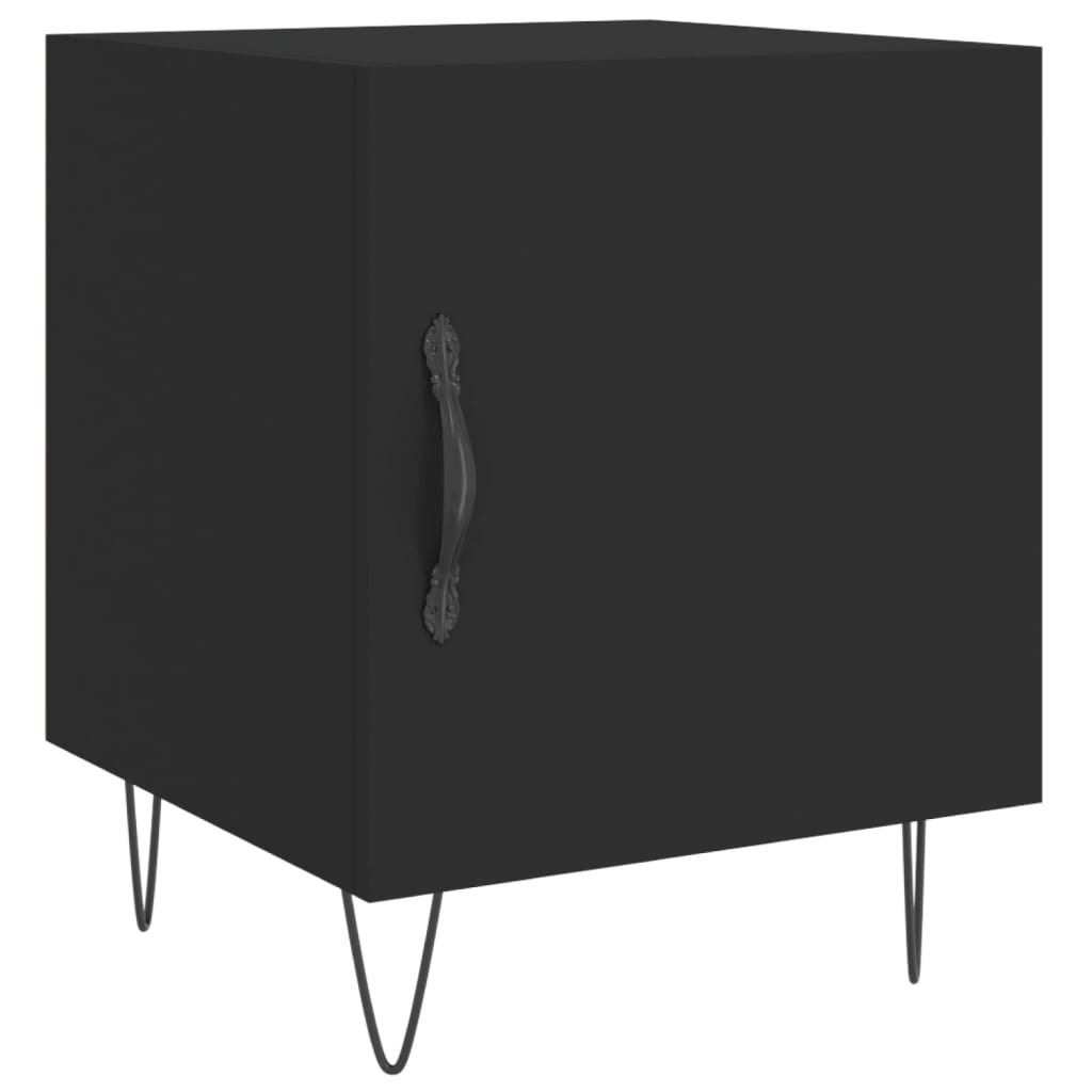 Comodino Nero 40x40x50 cm in Legno Multistratocod mxl 79405