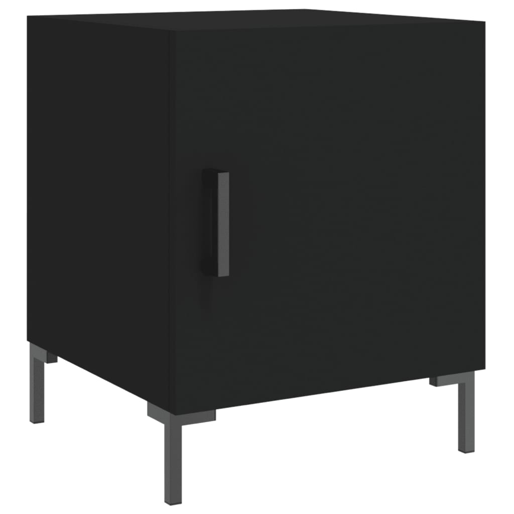 Comodino Nero 40x40x50 cm in Legno Multistrato 827566