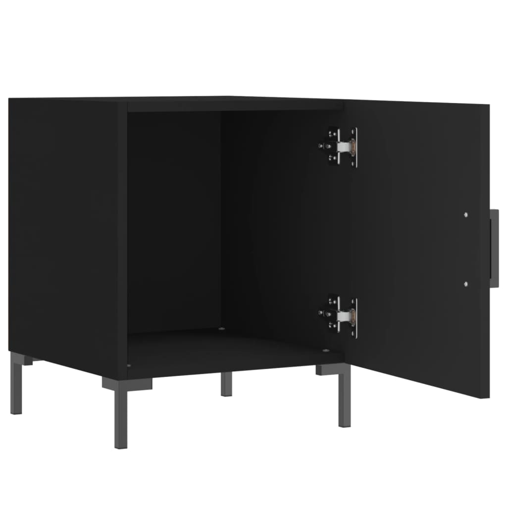 Comodino Nero 40x40x50 cm in Legno Multistratocod mxl 103318