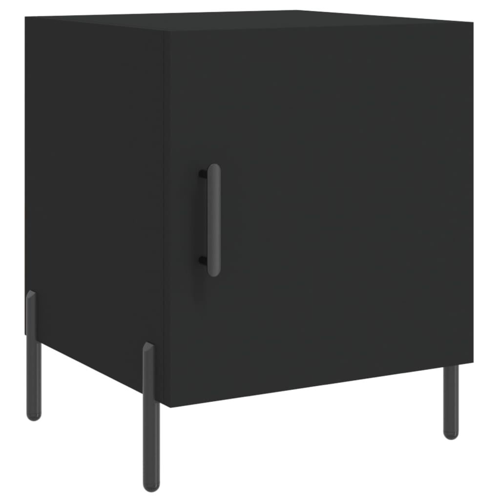 Comodino Nero 40x40x50 cm in Legno Multistratocod mxl 127238