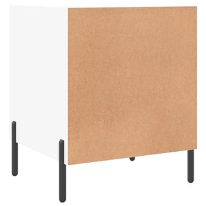 Comodini 2 pz Bianco Lucido 40x40x50 cm in Legno Multistrato 827585