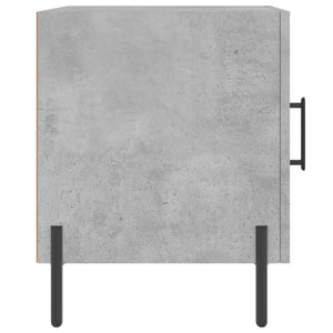 Comodino Grigio Cemento 40x40x50 cm in Legno Multistrato 827588