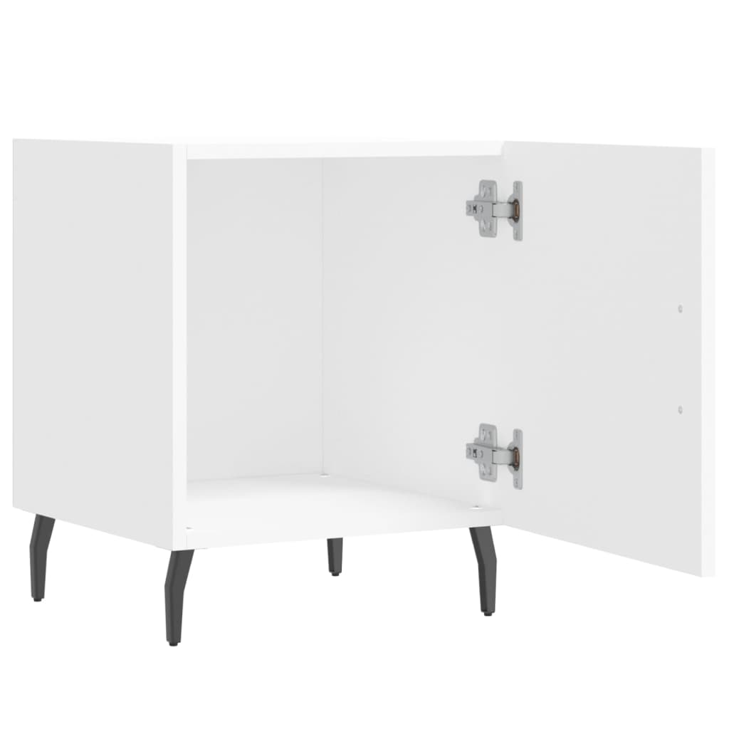 Comodino Bianco 40x40x50 cm in Legno Multistrato 827596