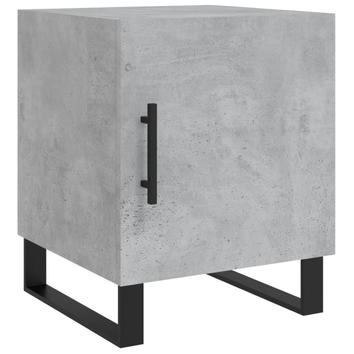 Comodino Grigio Cemento 40x40x50 cm in Legno Multistrato 827620