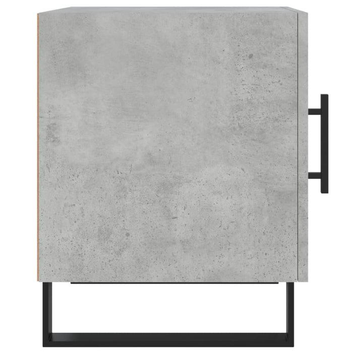 Comodino Grigio Cemento 40x40x50 cm in Legno Multistrato 827620