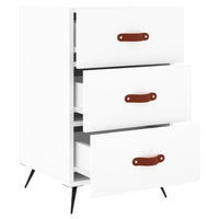 Comodino Bianco 40x40x66 cm in Legno Multistrato 827628