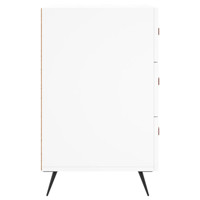 Comodino Bianco 40x40x66 cm in Legno Multistrato 827628