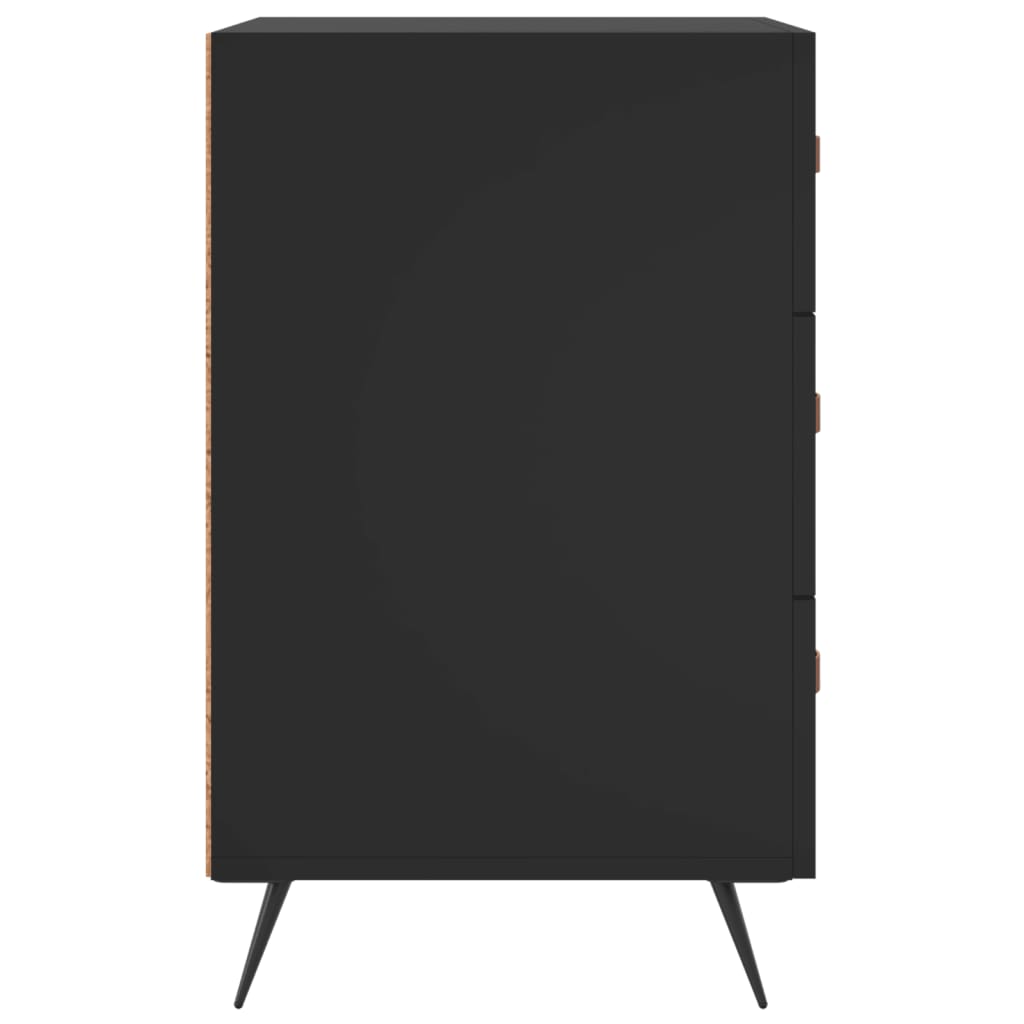 Comodino Nero 40x40x66 cm in Legno Multistrato 827629