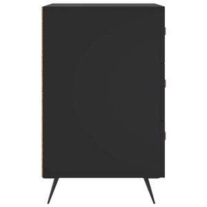 Comodino Nero 40x40x66 cm in Legno Multistrato 827629