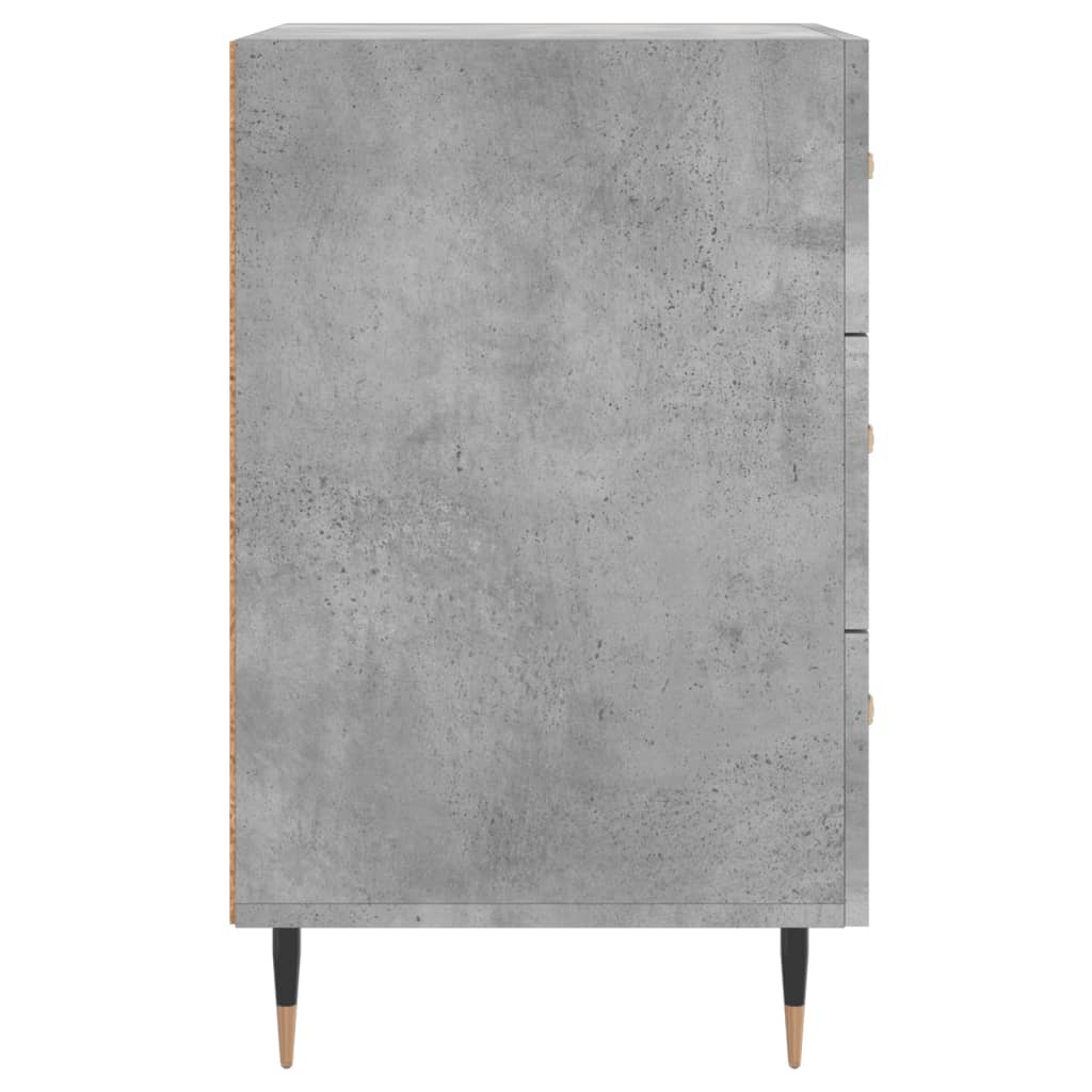 Comodino Grigio Cemento 40x40x66 cm in Legno Multistrato 827640