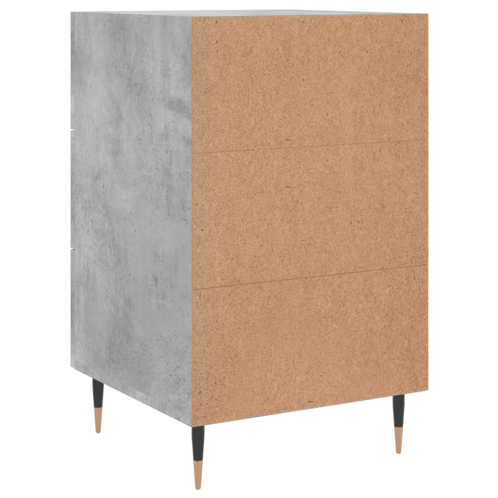 Comodino Grigio Cemento 40x40x66 cm in Legno Multistrato 827640