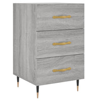 Comodino Grigio Sonoma 40x40x66 cm in Legno Multistrato 827642