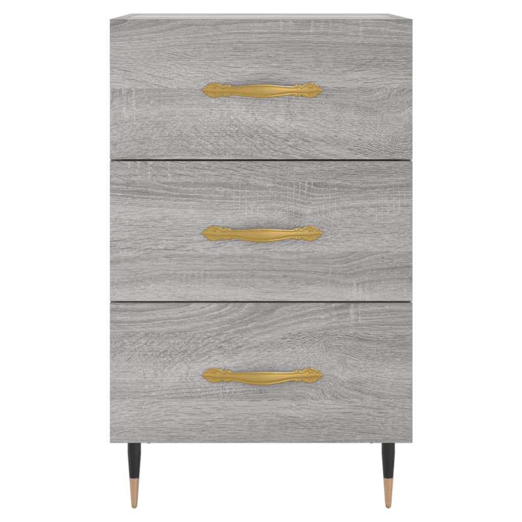 Comodino Grigio Sonoma 40x40x66 cm in Legno Multistrato 827642