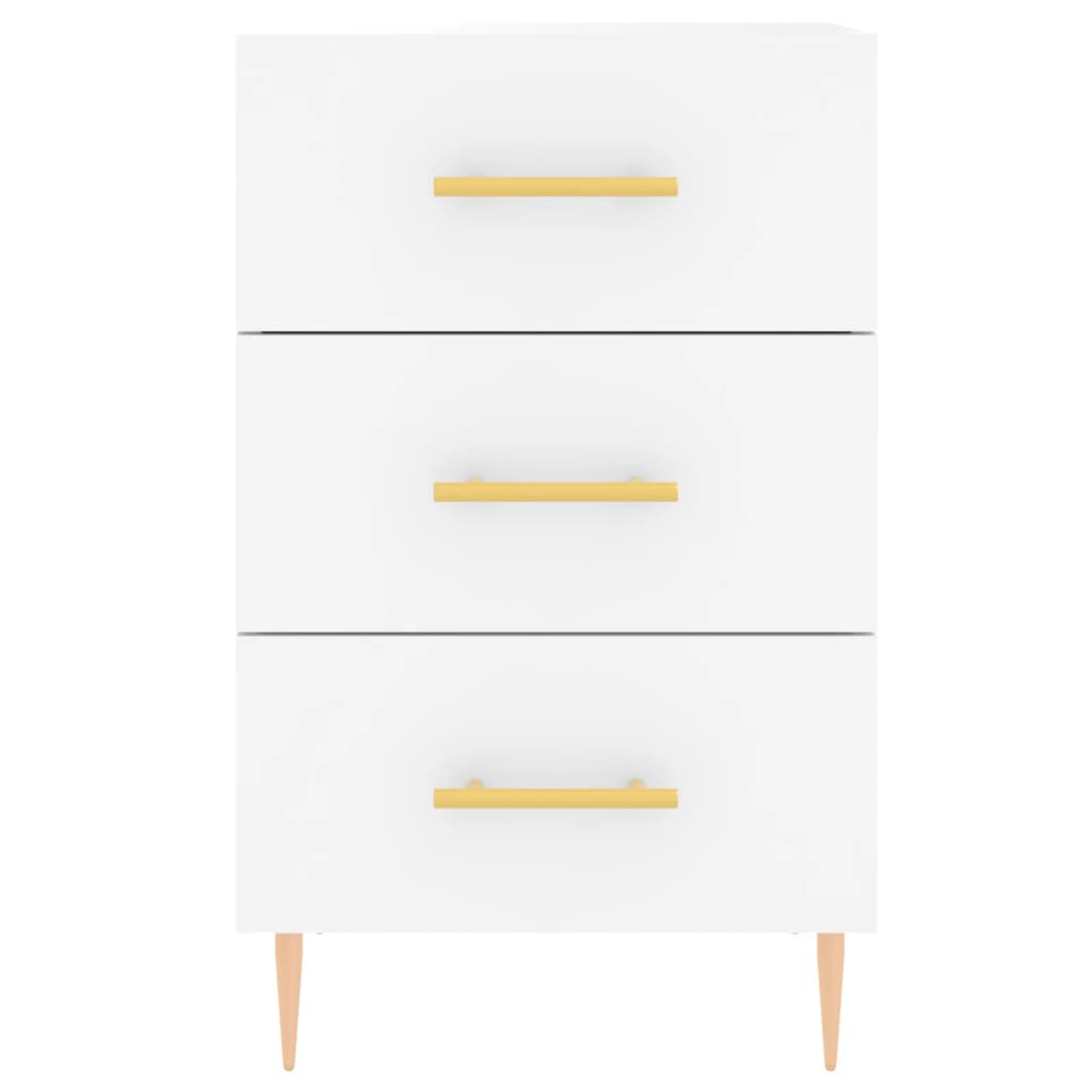 Comodino Bianco 40x40x66 cm in Legno Multistrato 827644