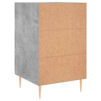 Comodino Grigio Cemento 40x40x66 cm in Legno Multistrato 827648