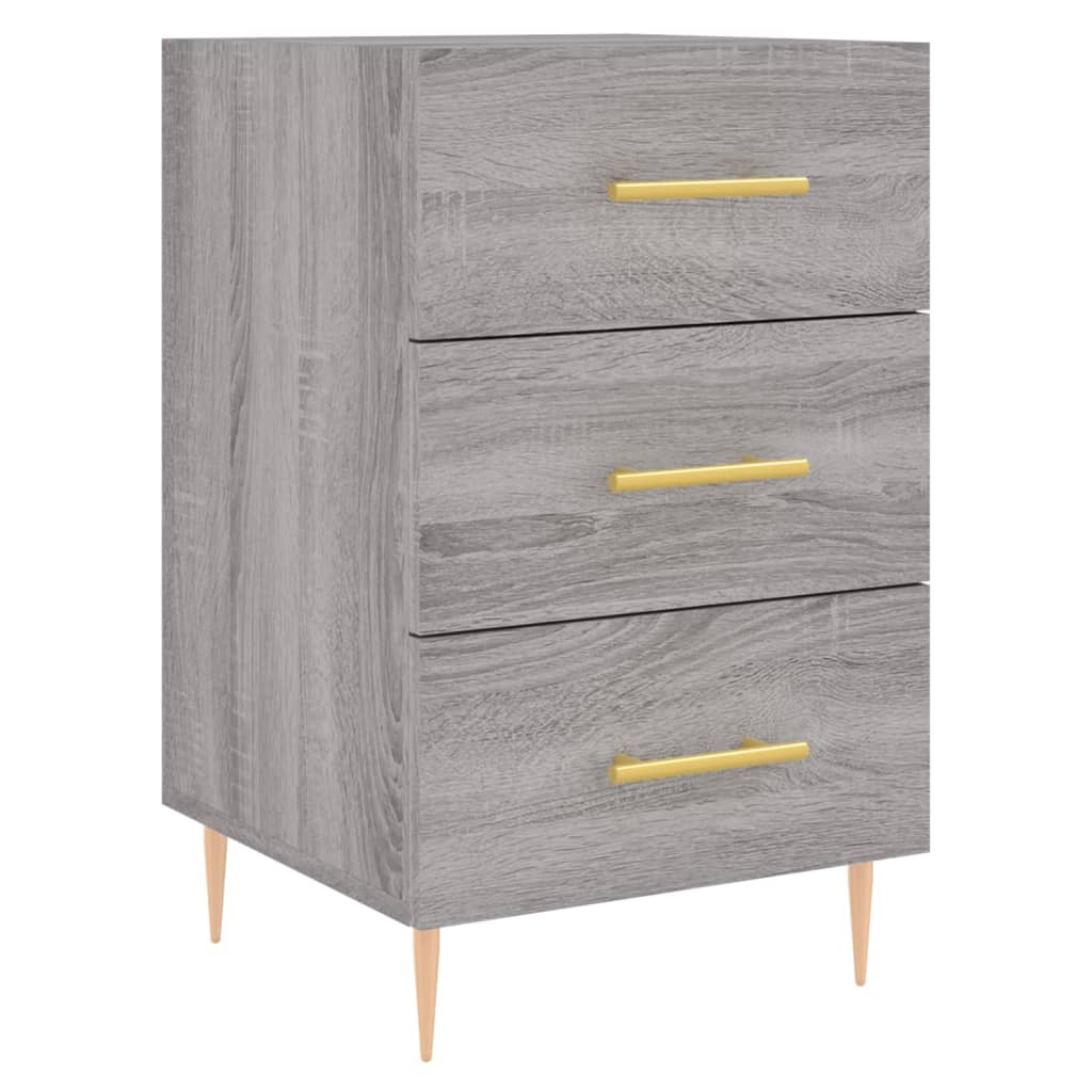 Comodino Grigio Sonoma 40x40x66 cm in Legno Multistrato 827650