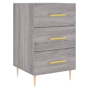 Comodino Grigio Sonoma 40x40x66 cm in Legno Multistrato 827650