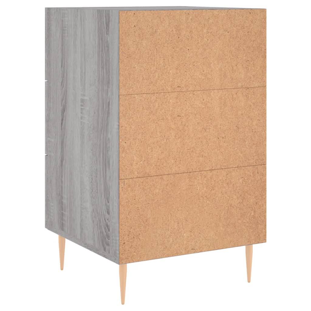 Comodino Grigio Sonoma 40x40x66 cm in Legno Multistrato 827650