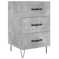 Comodino Grigio Cemento 40x40x66 cm in Legno Multistratocod mxl 80217