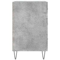 Comodino Grigio Cemento 40x40x66 cm in Legno Multistrato 827656