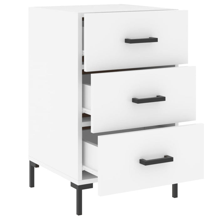 Comodino Bianco 40x40x66 cm in Legno Multistrato 827660