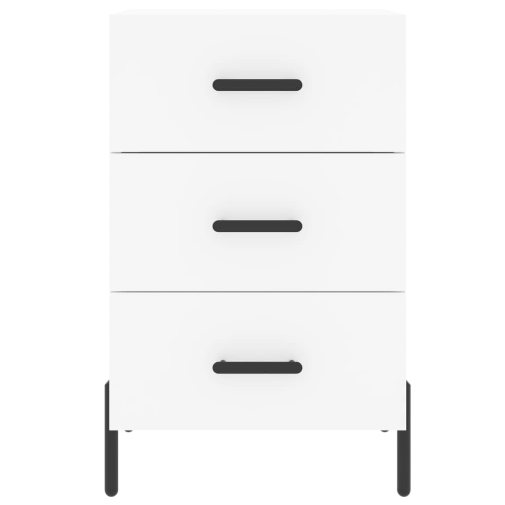 Comodino Bianco 40x40x66 cm in Legno Multistrato 827668