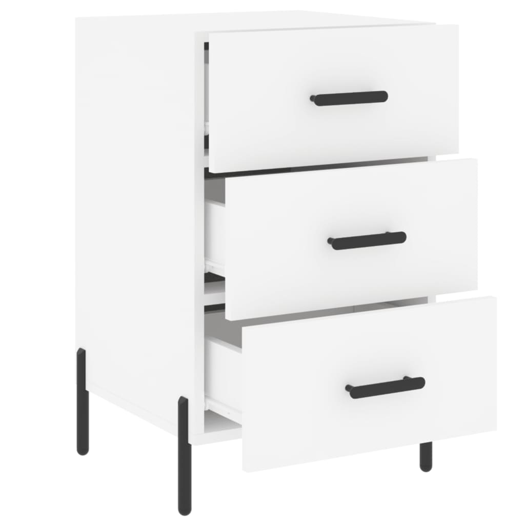 Comodino Bianco 40x40x66 cm in Legno Multistrato 827668