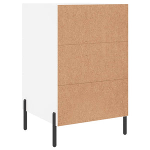 Comodino Bianco 40x40x66 cm in Legno Multistrato 827668