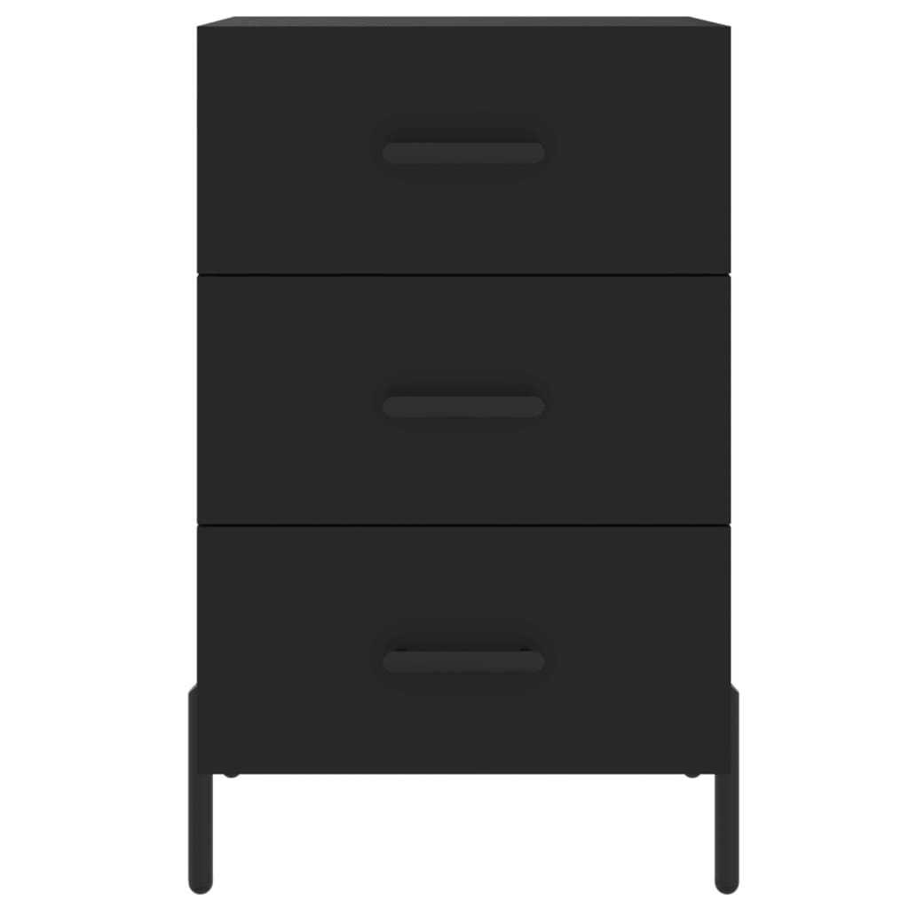 Comodino Nero 40x40x66 cm in Legno Multistrato 827669