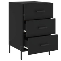 Comodino Nero 40x40x66 cm in Legno Multistrato 827669